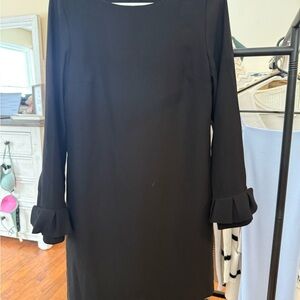 Banana Republic Black Long Sleeve Dress with Ruffle Cuffs